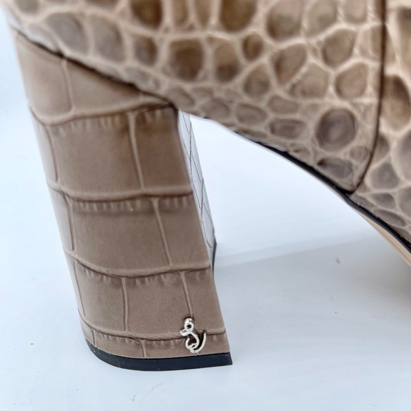 One Day Sale New Sam Edelman Fawn Leather Bootie Sz 10 - Picture 15 of 16